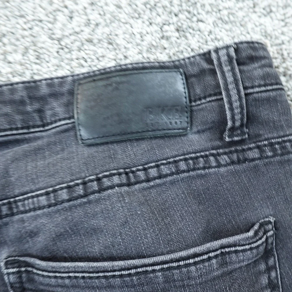 Buckle BKE‎ Jeans Mens 36X30 Dark Black Denim Nolan Straight Stretch Whiskered